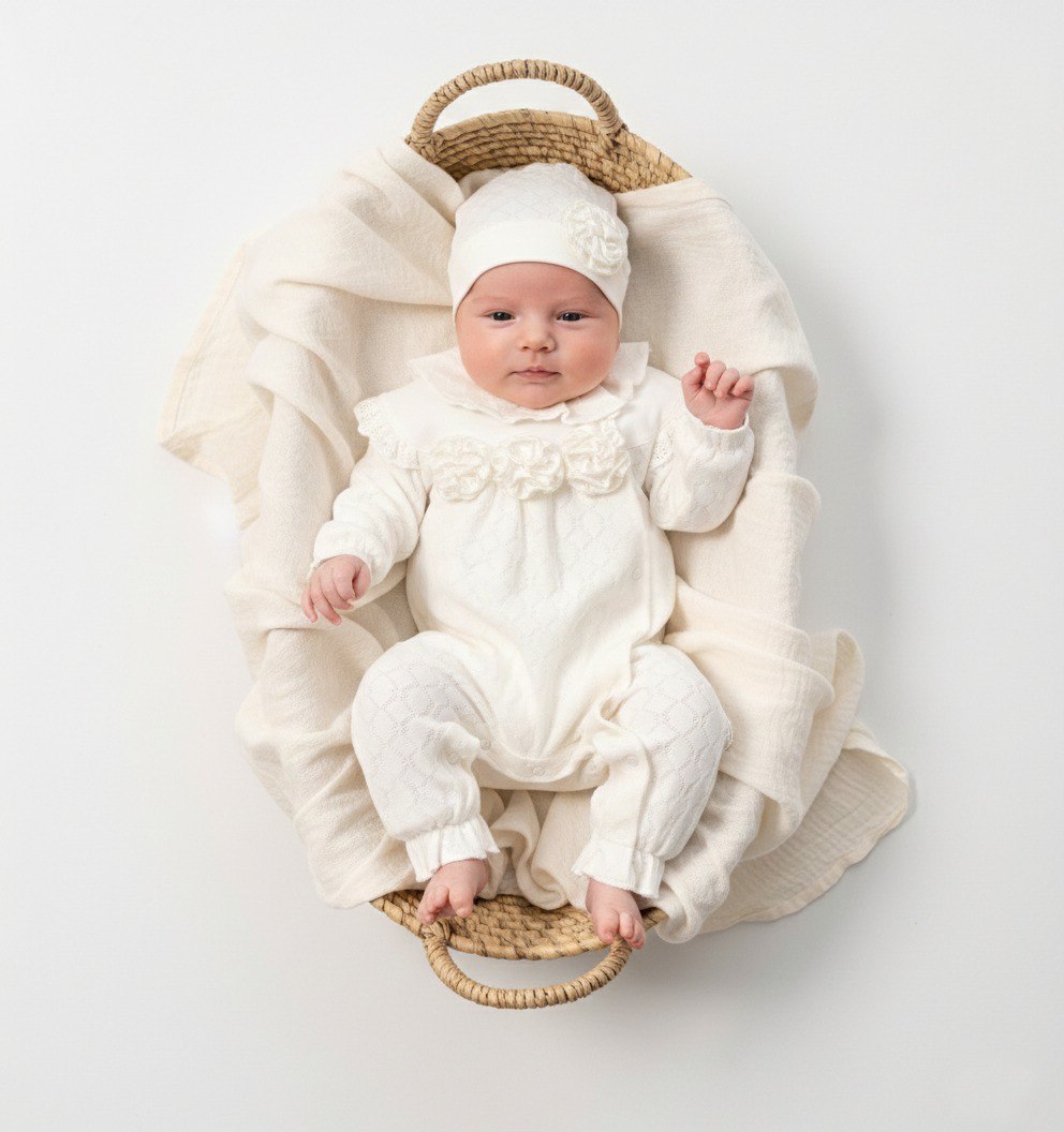 Ensemble Bébé Élégant 100% Coton – Douceur Naturelle pour Nouveau-né